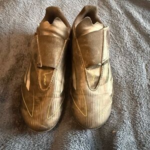 Boys Adidas F50 soccer cleats, black. Velcro/hook and loop closure, Sz 2